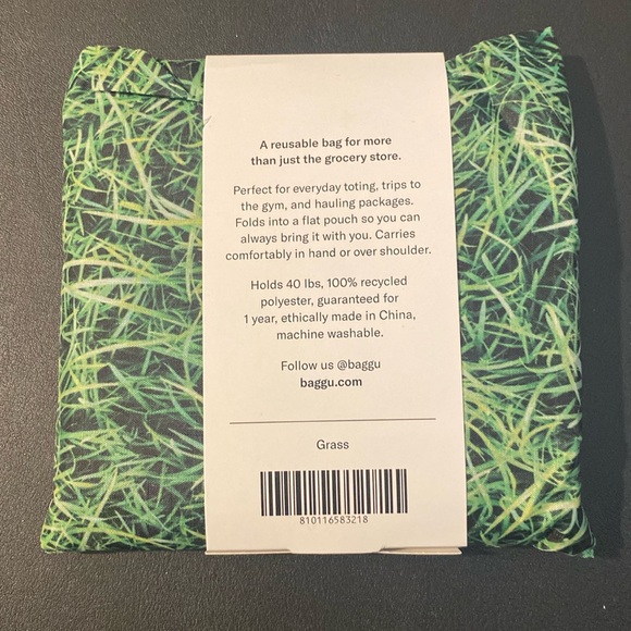 NWT BAGGU GRASS Standard Reusable Bag - Discontinued Pattern - Picture 2 of 5